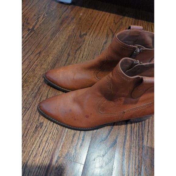 Paul Green Brown Pointed Toe Niche Booties Boots - Picture 5 of 7